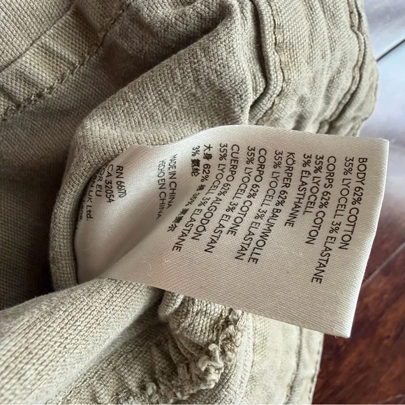 Maeve Anthropologie Womens Turner Utility Cargo Pants Size 30 Khaki Stretch - Picture 9 of 9